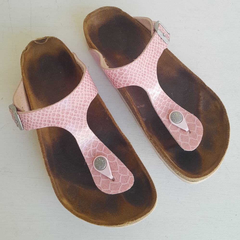 Birkenstock Gizeh Pink Sandal Size 6 To 6.5